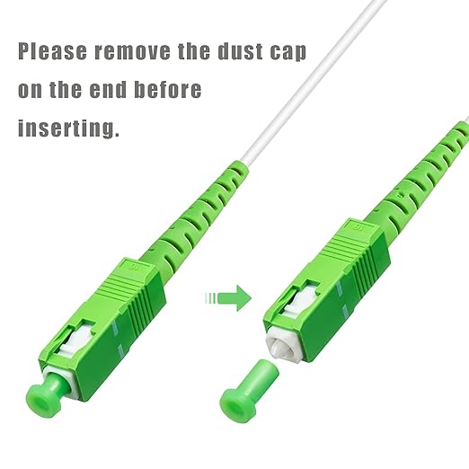 30ft SC/APC to SC/APC Fiber Optic Internet Cable, Armored Single Mode Patch - Image 5