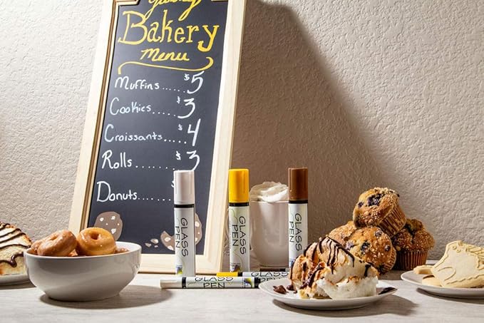 Glass Pen Window Marker: Liquid Chalk Pens for Glass, Whiteboard Markers with Washable Paint - Graduation, Car Windows, Mirror Pen, Storefront, Wedding, Parade, Party & Holiday (White, Jumbo Tip)