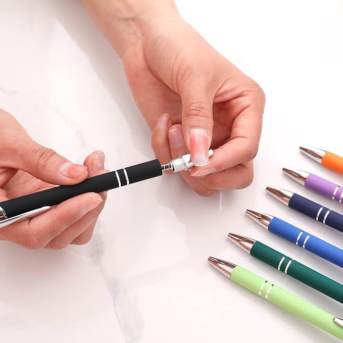 Oddmoal Ballpoint Pen with Stylus Tip, Soft Touch Click Metal Pen, 1.0mm Medium - Image 6