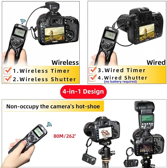Pixel LCD Wireless Shutter Release Remote Control TW283-DC0 Compatible - Image 7