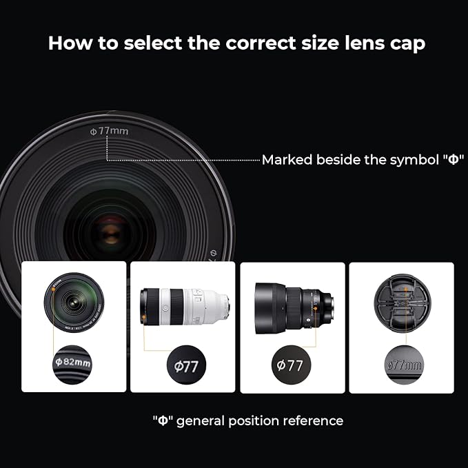 K&F Concept 37mm 9-in-1 Center Pinch Lens Cap + Anti-Loss Keeper Leash + - Image 2