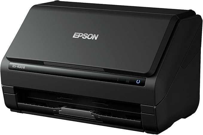 Epson Workforce ES-400 II Color Duplex Desktop Document Scanner for PC and Mac, with Auto Document Feeder (ADF) and Image Adjustment Tools, ES-400 II