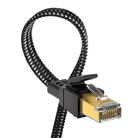 Orbram Cat 8 Ethernet Cable 15 ft, Nylon Braided High Speed Heavy Duty Network by Orbram