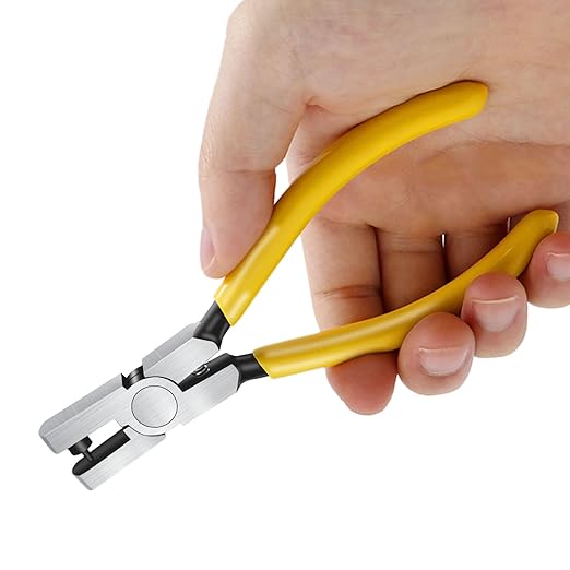 2.0mm Steel & Plastic Leather Hole Punch Tool - Precision Hand Puncher for Watch Bands, Belts, Dog Collars, Shoes, DIY Crafts (Yellow Handle, Long-Lasting & Portable)‌