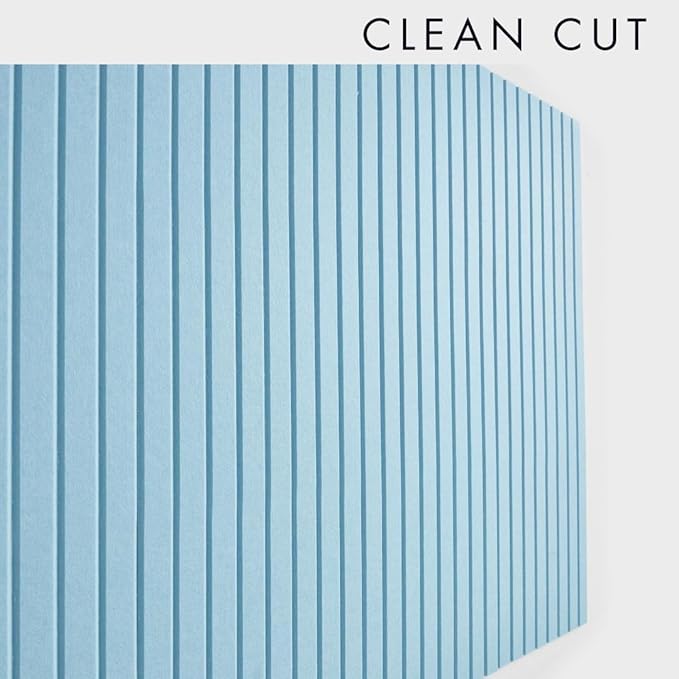 Large Cork Boards for Walls Black Felt Alternative - Slat Wall Paneling, Bulletin Board Tiles for Home Decor, Push Pin Corkboard Organizer for Office, Classroom-12-Pack Panel Kit (Baby Blue)