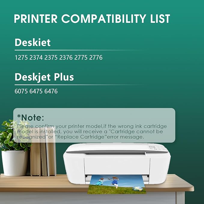 667XL 667 XL 667 Ink Cartridges Replacement for hp 667 Ink cartridges Black and Color Work for Deskjet Ink Advantage 1275 2375 2775, Deskjet Ink Advantage Plus 6075 6475 6476 (2 Black)