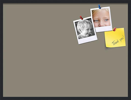 PinPix 40x30 Inch Cork Bulletin Board. This Decorative Framed Pin Board Comes with Pewter Design and a Satin Black Frame. Ideal for Home Office Decor or Message Board (PinPix-1812)