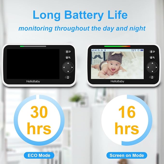 HelloBaby 5" Screen Baby Monitor - Image 3