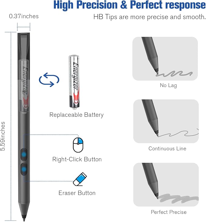 Stylus Pen for HP Omnibook/Envy/Spectre/Pavilion x360, 1024 Pressure - Image 4
