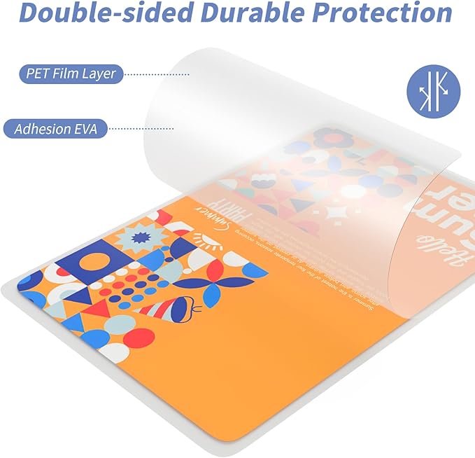 3 Mil Laminating Sheets 200 Packs, Thermal Laminating Pouches Holds 8.5" x 11" Sheets, Clear Laminator Plastic Paper 9 x 11.5 Inches - Rounded Corner Letter Size