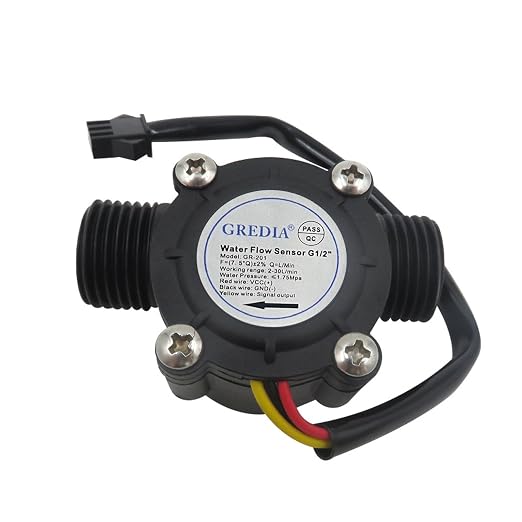 1/2" Water Flow Sensor Food-Grade Switch Hall Effect Flowmeter Fluid Meter - Image 5