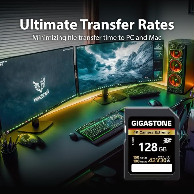 【5-Years Data Recovery】 GIGASTONE 128GB SD Card, 4K Camera Extreme, UHS-I A2 - Image 5
