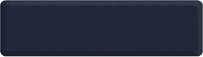 GelPro Anti Fatigue Nonslip Mat: Hard Floor Utility Mats for Garage, Patio and Kitchen - 20" x 72" x .5" - Leather Grain Navy