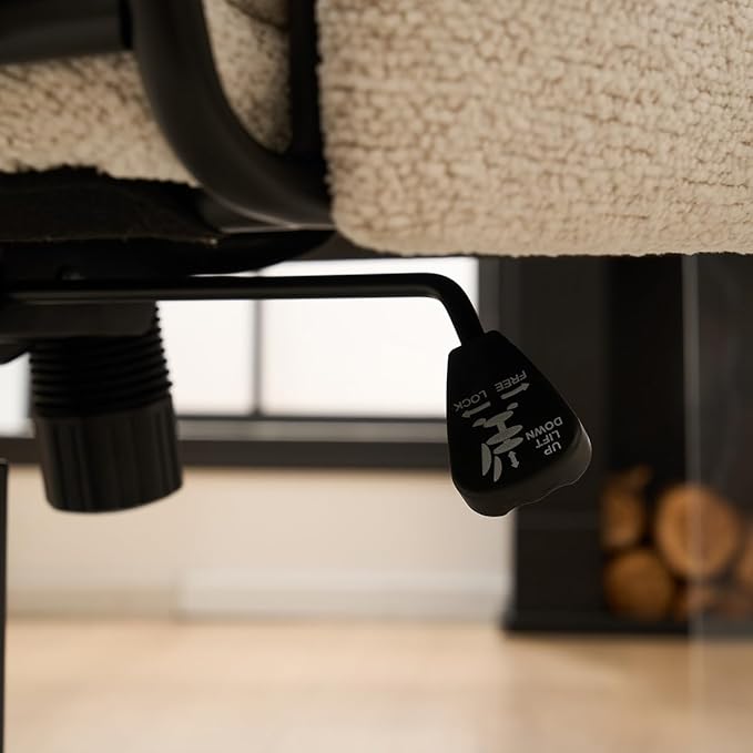 Kidol & Shellder Office Desk Chair Set of 3 with Arm, Swivel Adjustable Height with Wheels Comfortable Wide Seat for Home Office, Bedroom, Makeup Room, Beige