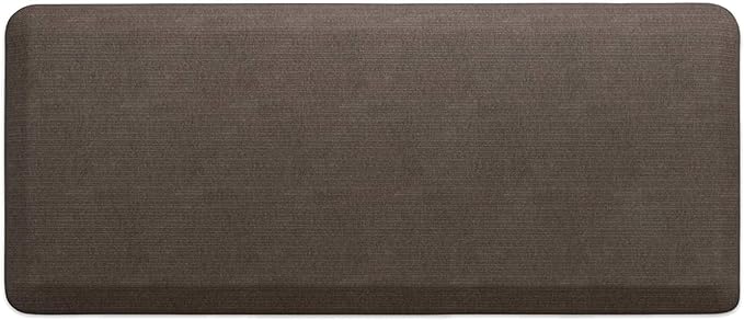 GelPro Anti-Fatigue Designer Comfort Kitchen Floor Mat, 20" x48”, Grasscloth Pecan Stain Resistant Surface with 3/4” Thick Ergo-Foam Core for Health and Wellness