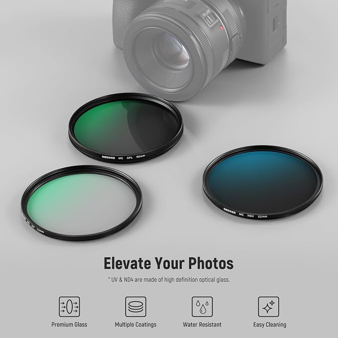 NEEWER 52mm UV/CPL/ND Lens Filter Kit - Image 2