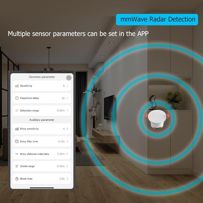 Presence Sensor, WenzhiIoT Smart Motion Sensor Zigbee 24 GHz Radar MmWave - Image 6