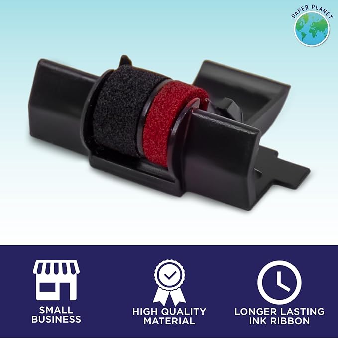 Red and Black Printing Calculator Ribbons Compatible with IR40T by Paper Planet | Replacement Adding Machine Ink Ribbon Compatible with Select Canon, Casio, Sharp, and Victor IR40T | 5 Pack