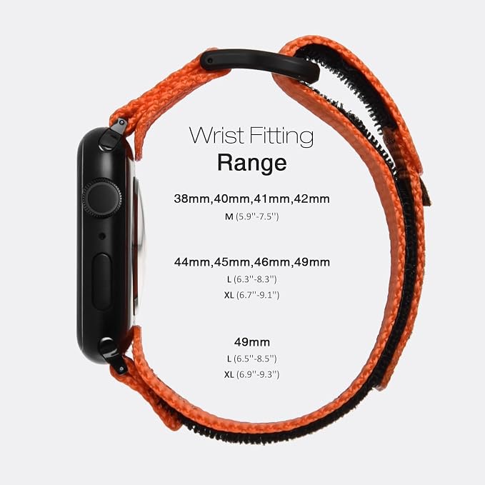 Nereides Compatible with Apple Watch Band Ultra 3/2/1, Nylon Sports Strap with - Image 5