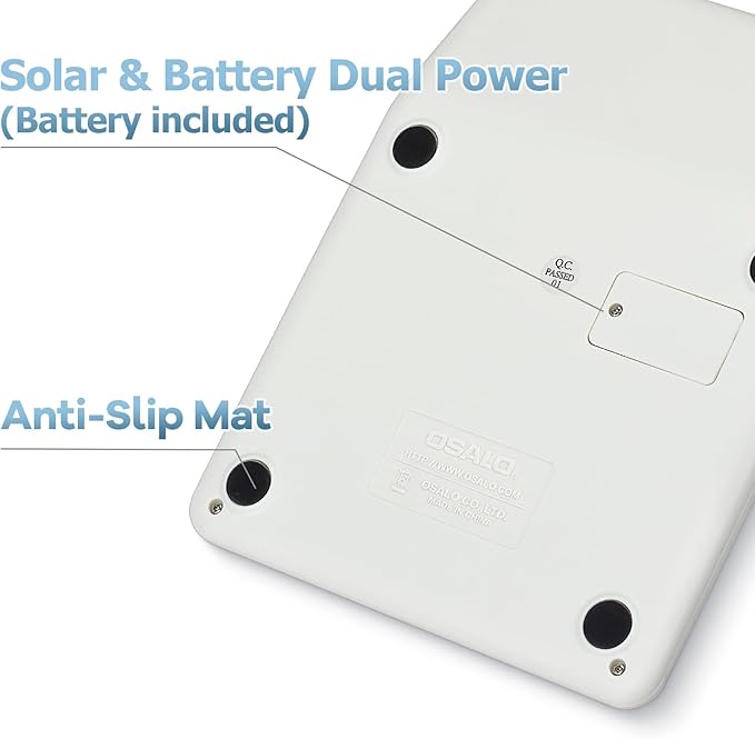 OSALO Desktop Calculators VAT Tax Function Large Display Big Buttons 12 Digit Big Desk Calculator for Home and Office (OS-8812T Large Calculator)