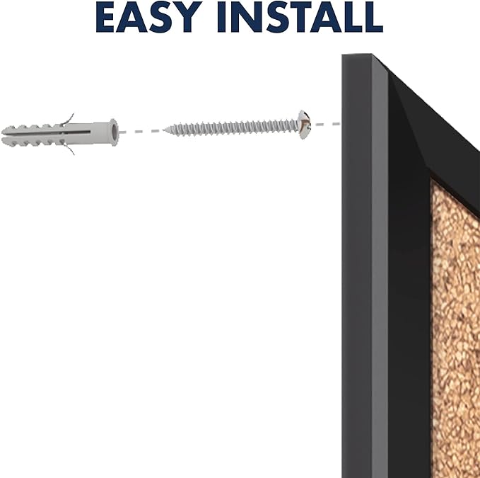 Quartet Cork Board, Bulletin Board, 8' x 4' Corkboard, Black Frame (2308B)