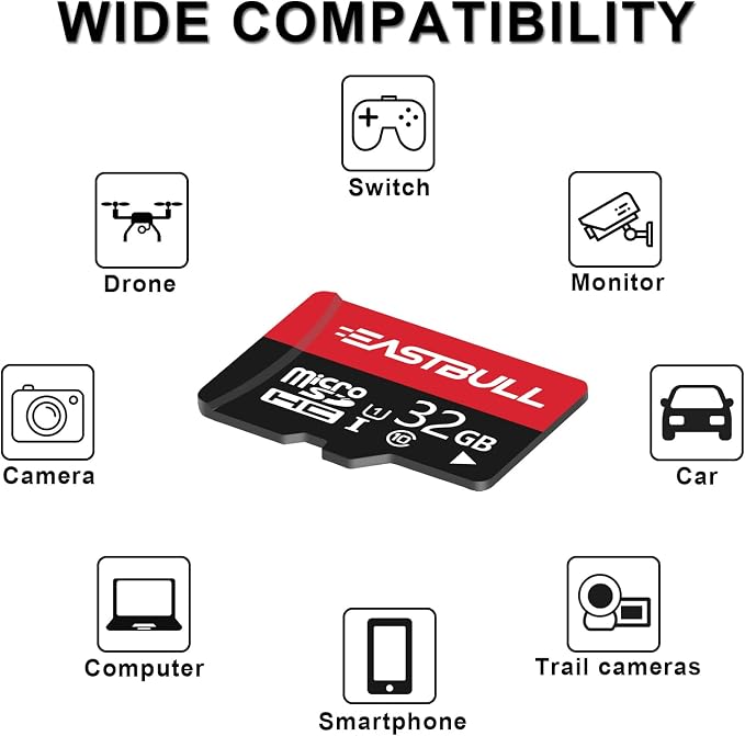 32GB 10-Pack of Micro SD Cards, EASTBULL SD Memory Cards 32GB SD Cards Pack - Image 4
