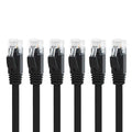Yauhody CAT 6 Ethernet Cable 5ft 6-Pack Black, High Speed Solid Flat CAT6 by Yauhody