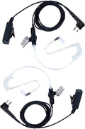 2 Pcs 2-Wire Surveillance Acoustic Tube Walkie Talkie Earpiece/Headset by KEYBLU