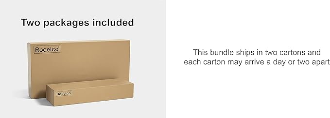 Rocelco 46" Height Adjustable Standing Desk Converter with AC USB Charger and Double Monitor Mount Arm - Sit Stand Up Triple Screen Riser Workstation - Keyboard Tray - Black (R DADRB-46-ACUSB-DM2)