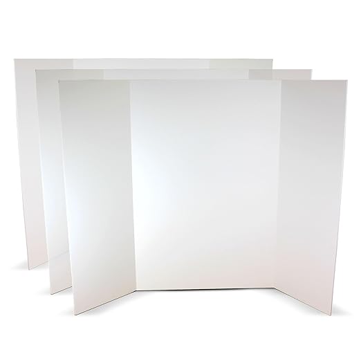 Flipside Products 36” x 48” Foam Project Boards for Presentations, Science Fair, School Projects, Event Displays and Trifold Picture Board - White - 3 Pack