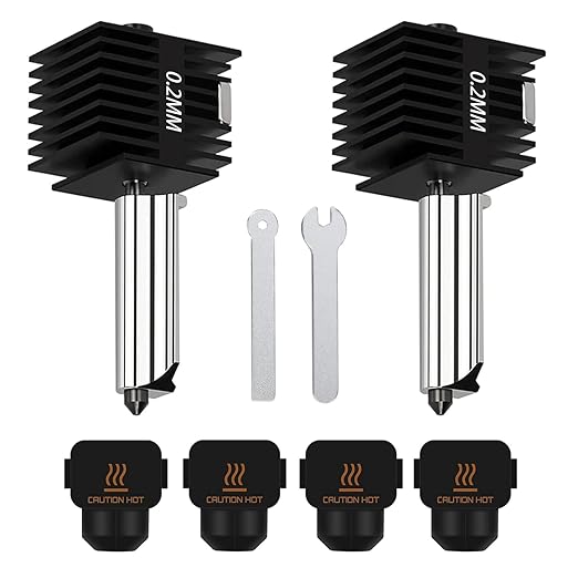 HzdaDeve 2 Pack 0.2MM A1 Mini/A1/A2L Hotend Print Head Hot End Kit Extruder by HzdaDeve