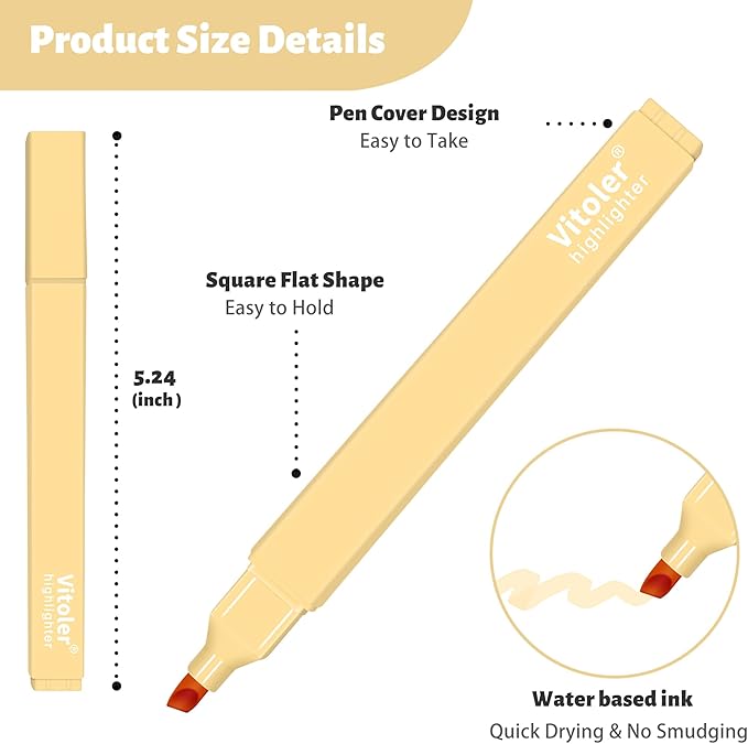 Highlighters,20Pcs Highlighters Assorted Colors,Chisel Tip Bible Pens,Pastel Markers for Journaling Planner Notes Graduation Gifts