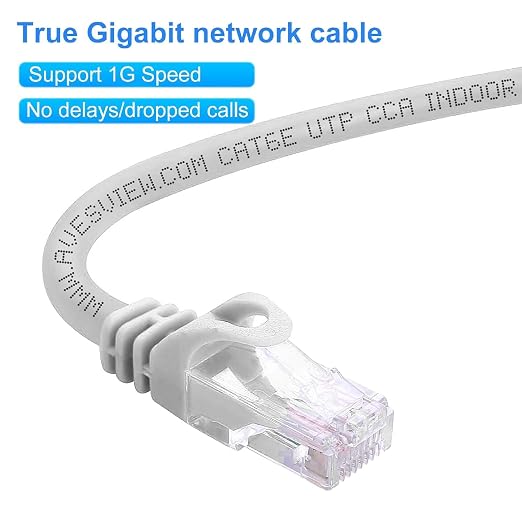 CAT 6 25 FT Ethernet Cable, Indoor High-Speed 10Gbps Snagless CAT6 25 Foot - Image 5
