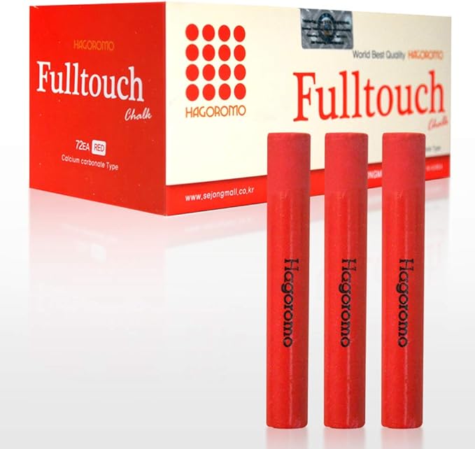 Hagoromo Fulltouch Color Chalk 1 Box [72 Pcs/Red]