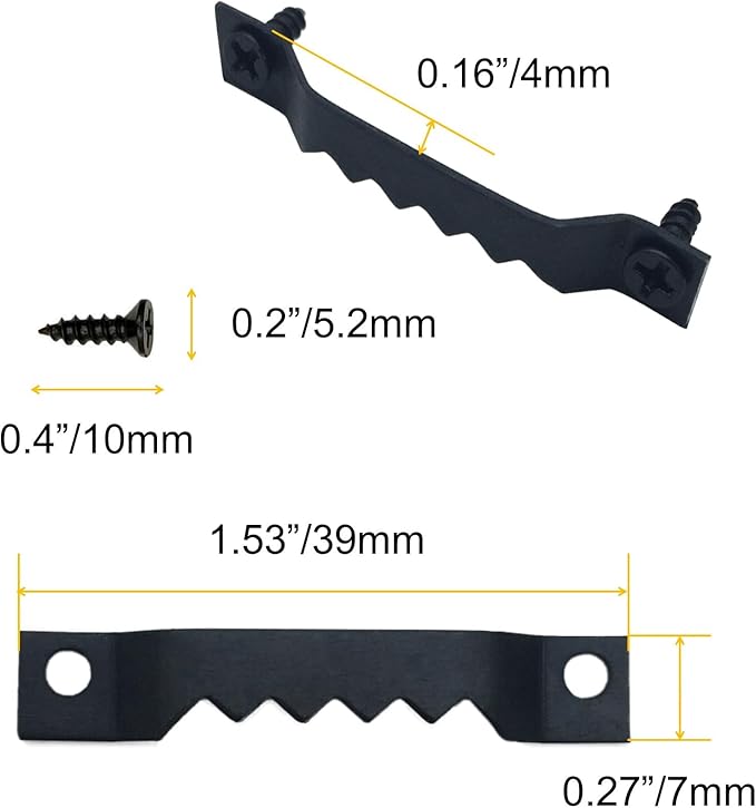 100 Pack Small Sawtooth Picture Hangers Steel Picture Hangers Picture Frames Hangers with Screws Picture Hang Solutions, for Hanging Clock Paintings Artwork Picture Frame Hook Photos (Black)