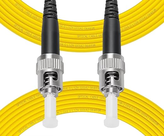 Fibergaga-20M OS2 ST to ST Fiber Patch Cable Single Mode, Length Option: by Fibergaga
