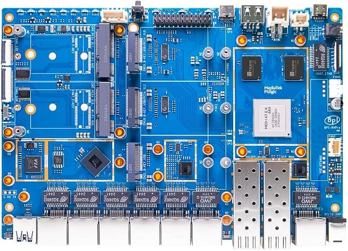 youyeetoo BPI-R4 Pro 8X/4E WiFi 7 Router Board, 8GB DDR4 MT7988A Cortex-A73 - Image 6