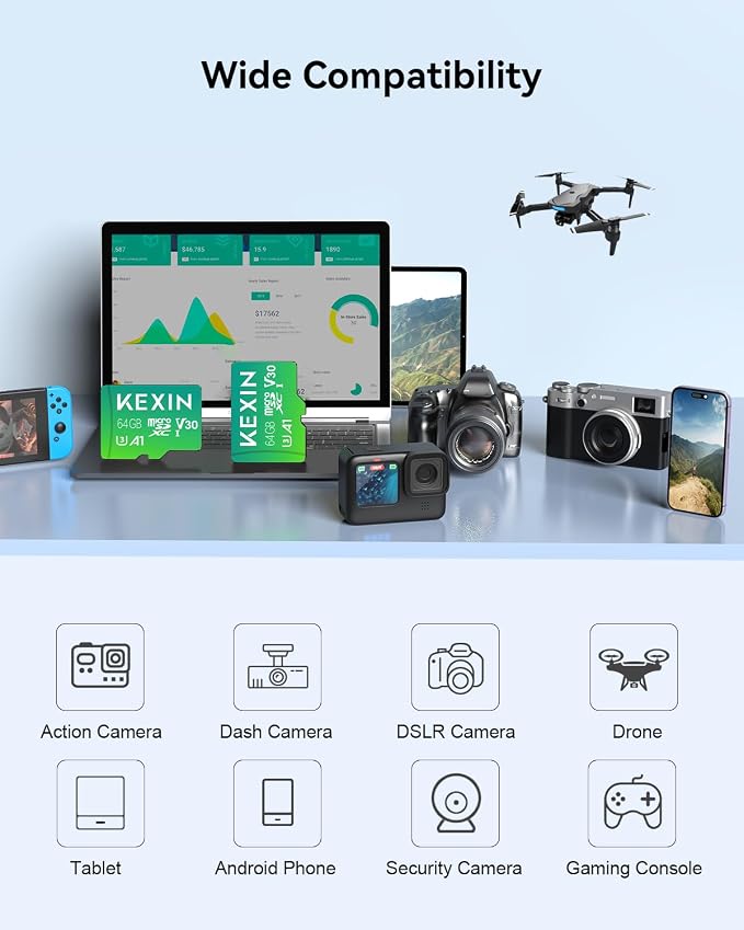 KEXIN 64GB Micro SD Card 3 Pack - Image 5