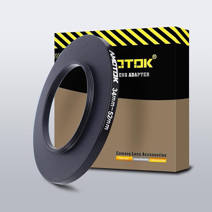 34mm Lens to 52mm Camera Lens Adapter, 34mm to 52mm Filter Step up Ring Adapter - Image 2