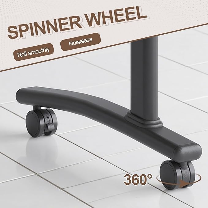 Folding Conference Room Table, Modern Conference Tables with Wheels, Large Rectangular Mobile Training Tables for Office Classroom, Foldable Modular Boardroom Seminar Table Walnut (10pack L55.1in)