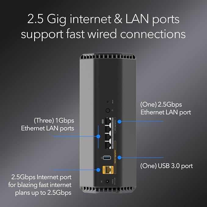 NETGEAR Nighthawk Dual-Band WiFi 7 Router – Security Features, BE6500 Wireless - Image 5