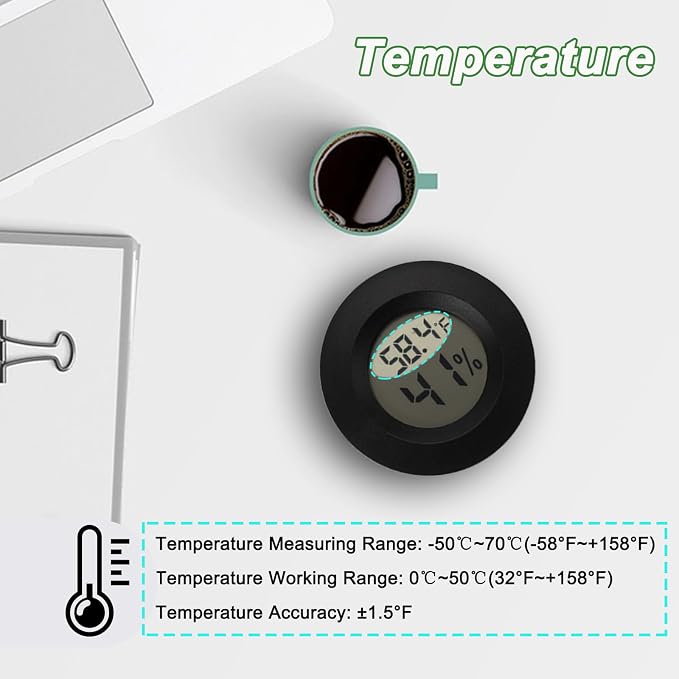 Mini Hygrometer Thermometer Digital Humidity Meter Indoor/Outdoor Humidity - Image 4