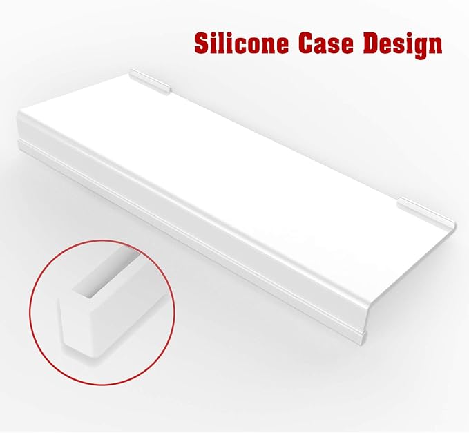 Mini Computer Keyboard Stand - 11.8'' x 5.1'' - Acrylic Keyboard Holder for 78 Keys, Universal Compact, with White Silicone Strip