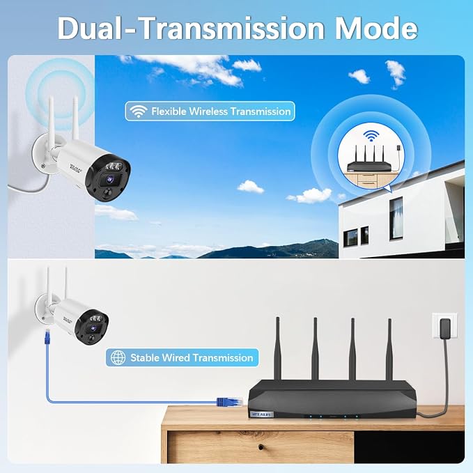 【90ft Super Night Vision】 Outdoor Wireless Security Camera System, Wireless - Image 5