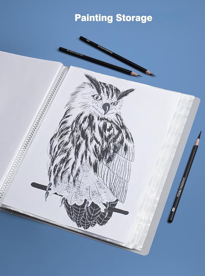 A4 80 Pockets 160/Sides Display Book Paper Document Holder, Business Presentation Book Presentation Folder (80 Pockets Transparent Green)