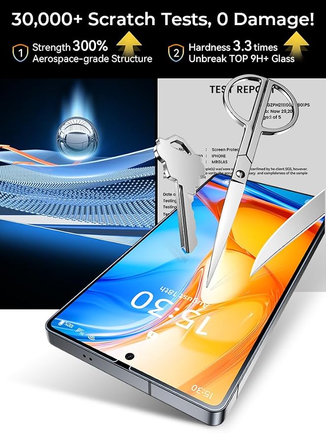 MRGLAS 2+2 Packs for Samsung Galaxy S25 Edge Screen Protector 6.7'' - Image 4
