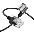 Cat6A Ethernet Cable 90 Degree Right Angled 30FT, Flexible Slim & Ultra Thin by Thzzhnno