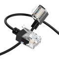 Cat6A Ethernet Cable 90 Degree Right Angled 10FT, Flexible Slim & Ultra Thin by Thzzhnno