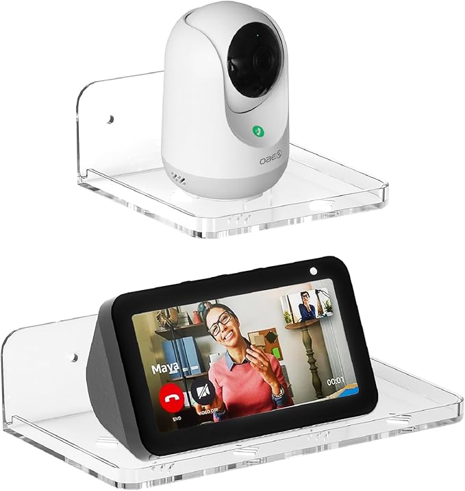 Wall Mount Floating Shelves for 2 Pcs Security Baby Camera Shelf Mini Speaker by Liboer