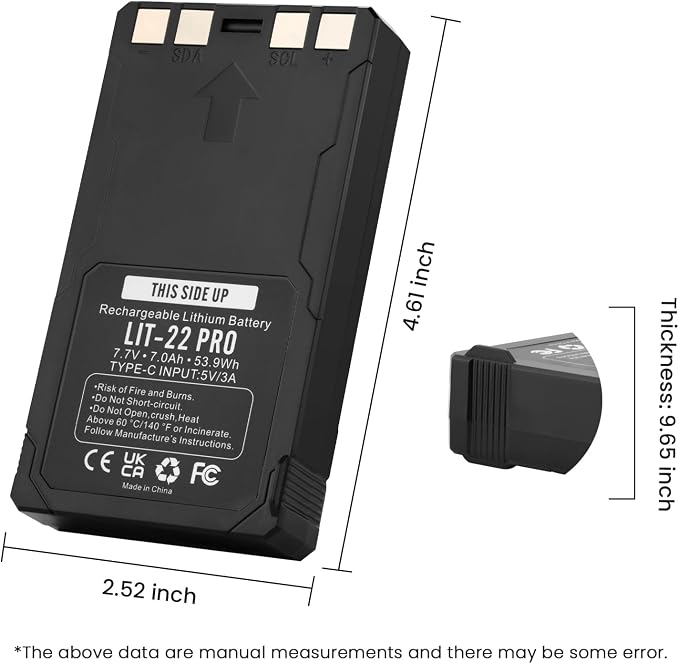 ANTIEE 2 Pack 7000mAh LIT-22 Pro Battery Replacement - Image 9